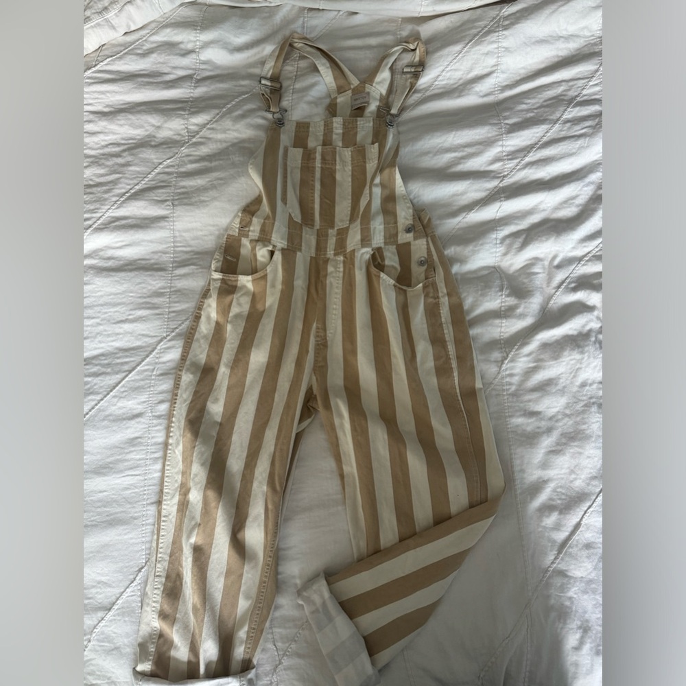 Brixton Striped Overalls
